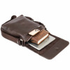 Сумка мужская коричневая GRANDE PELLE из гладкой кожи с клапаном (GP0334brown)